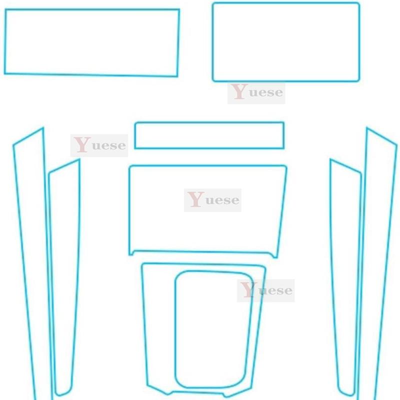 Для Skoda Kodiaq Аксессуары интерьер Тонкая пленка прозрачная ТПУ Защитная пленка Антицарапина Наклейка