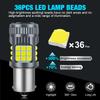 2 шт. P21W светодиодные лампы Canbus 1156 BA15S BAU15S PY21W T20 7440 W21W 7443 W21/5W 3030SMD крутой вентилятор автомобильный сигнал поворота обратный свет без гипервспышки авто лампы