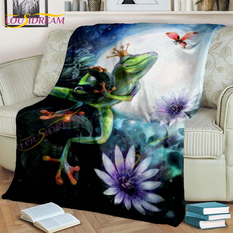 Одеяло с лягушкой-принцем, одеяло с древесной лягушкой, мультяшное одеяло для дивана-кровати, подарочное одеяло, одеяло для взрослых и детей