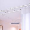 Bendable White Modern Style Curtain Rail Curtains Visible Track Plastic