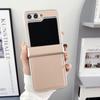 Защитный чехол Samsung Z Flip 7 с текстурой металлической кожи Моранди