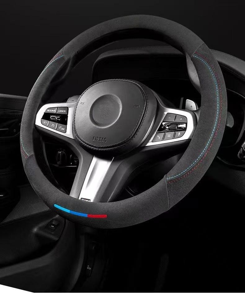 Автомобильный замшевый противоскользящий кожаный чехол на руль для Mitsubishi Outlander Triton Colt Lancer EX Evolution X Pajero L200 ASX VK4
