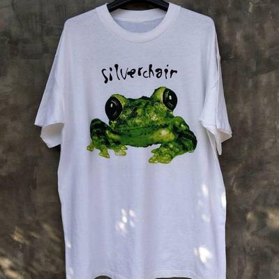 Винтажные футболки Silverchair с принтом лягушки в стиле хай-стрит рок для мужчин и женщин в тренде