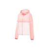 Подкладка Фитнес Серия UPF 40+ Однотонная спортивная толстовка с капюшоном Солнцезащитная куртка Женская верхняя одежда Светло-вишнево-розовый AFDT526-3