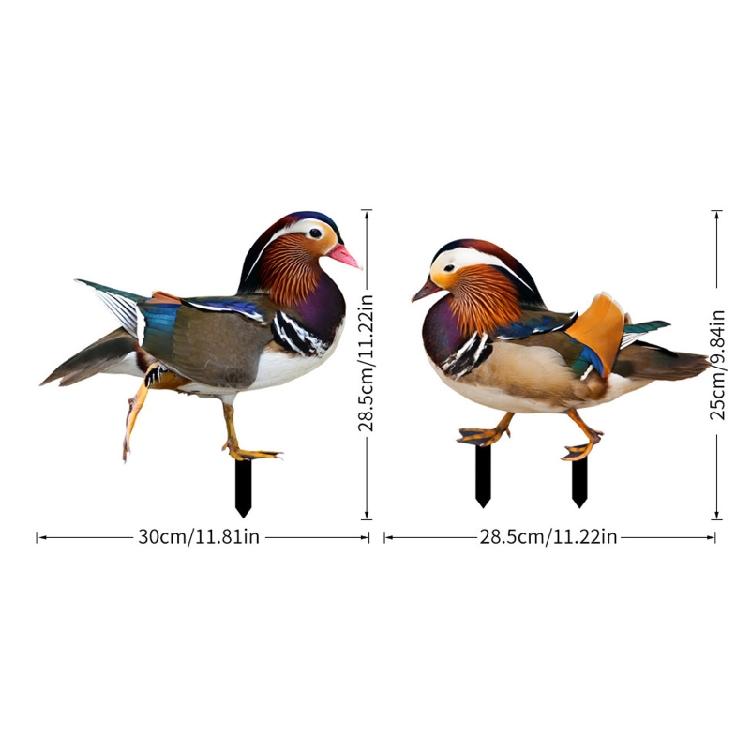 Декоративная скульптура утки Садовая патио Акриловые колышки Наружное художественное украшение