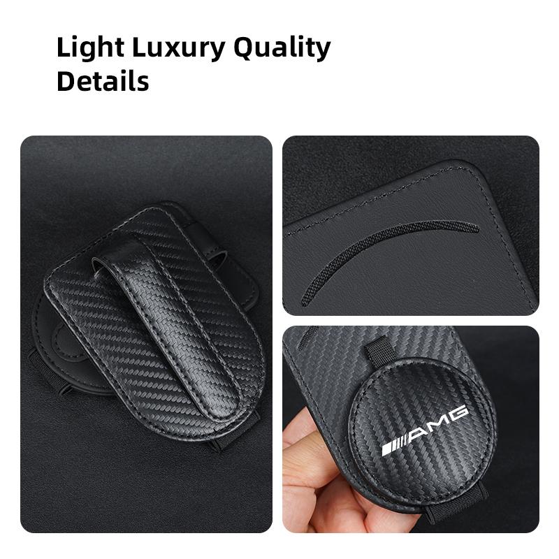 Car Sun Visor Glasses Clip Auto Sunglasses Card Clip Accessories For Benz AMG CLS EQB EQE EQC W206 W220 Sprinter CLA GLA GLB EQA GY1