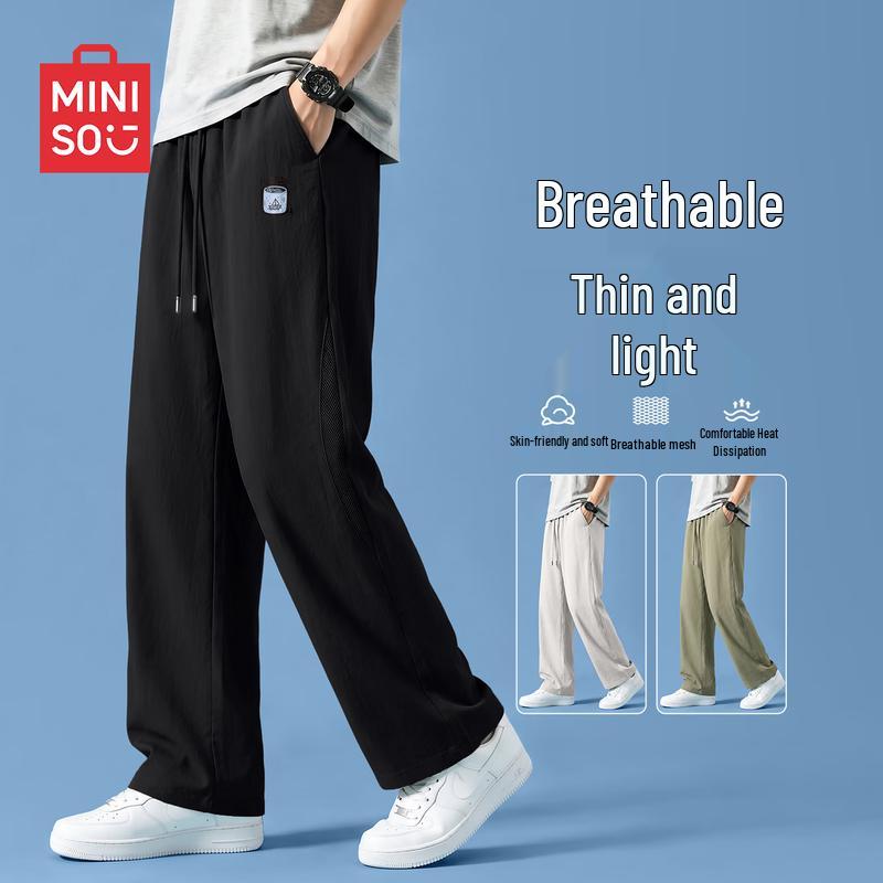 MINISO Мужские летние дышащие повседневные брюки прямого кроя
