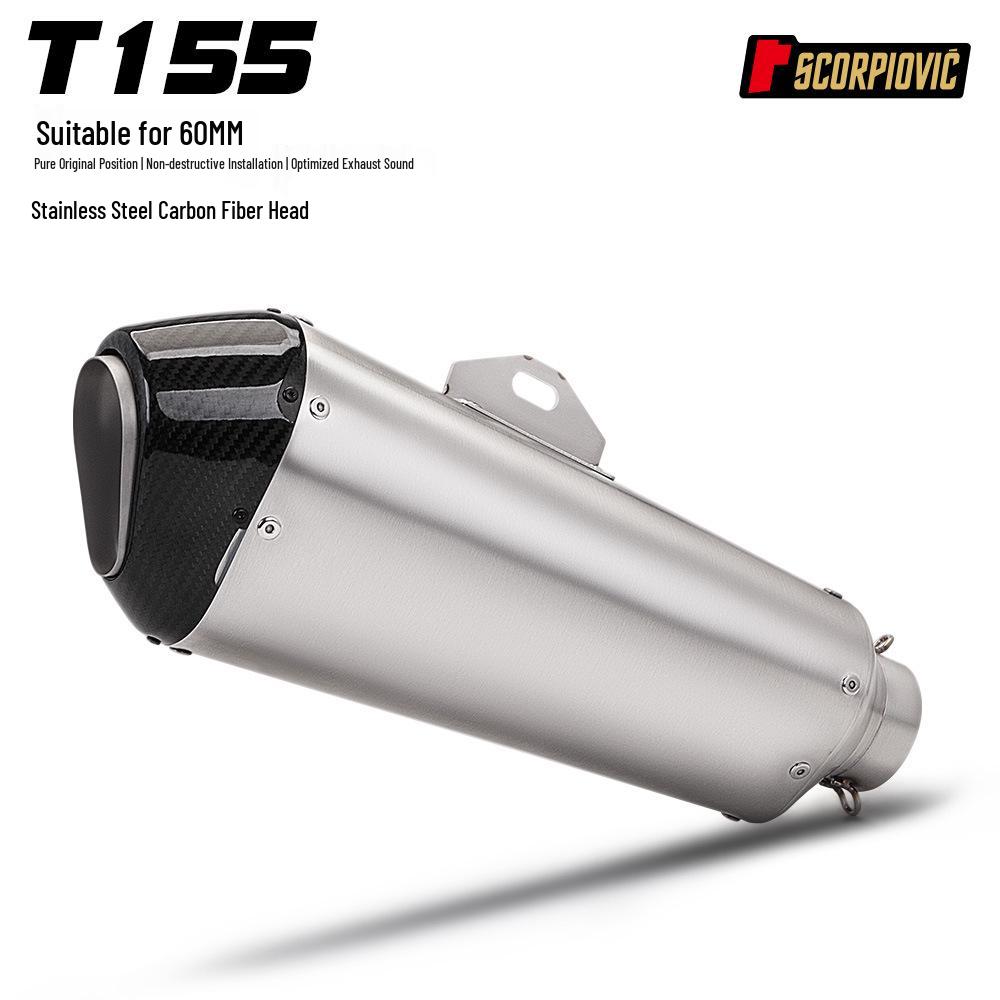 Universal T155 Motorcycle Exhaust Tail for R3, Z650, CBR400, MT09, 703RR, 500F