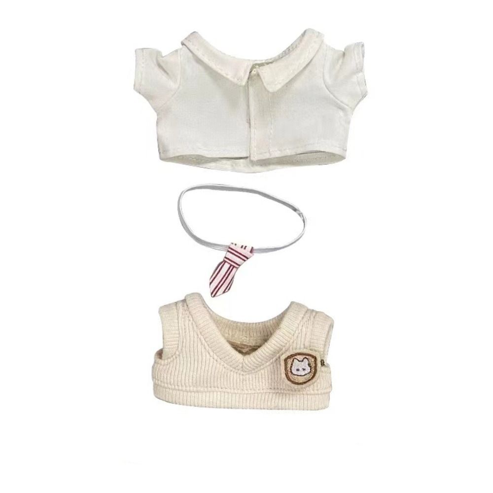 Tie Plush Dolls Clothes Kawaii Doll Handmade Clothes Only Selling Clothes Doll Vest Set Gift