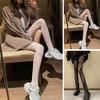Women Pantyhose Lace Fishnet Hollow Out High Elasticity Flower Embroidery Ultra-thin Skinny Solid Color Japanese