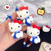 Hellokitty Keychain Kawaii Kt Red Blue White Classic Bag Pendant Cartoon  Style Girl Keychain Gift Kitty Tv Beaded Keychain