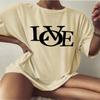 LOVE Oversized T-Shirt Love Funny Summer Style Loose Tees Women Fashion Casual 100% Cotton Aesthetic  Top