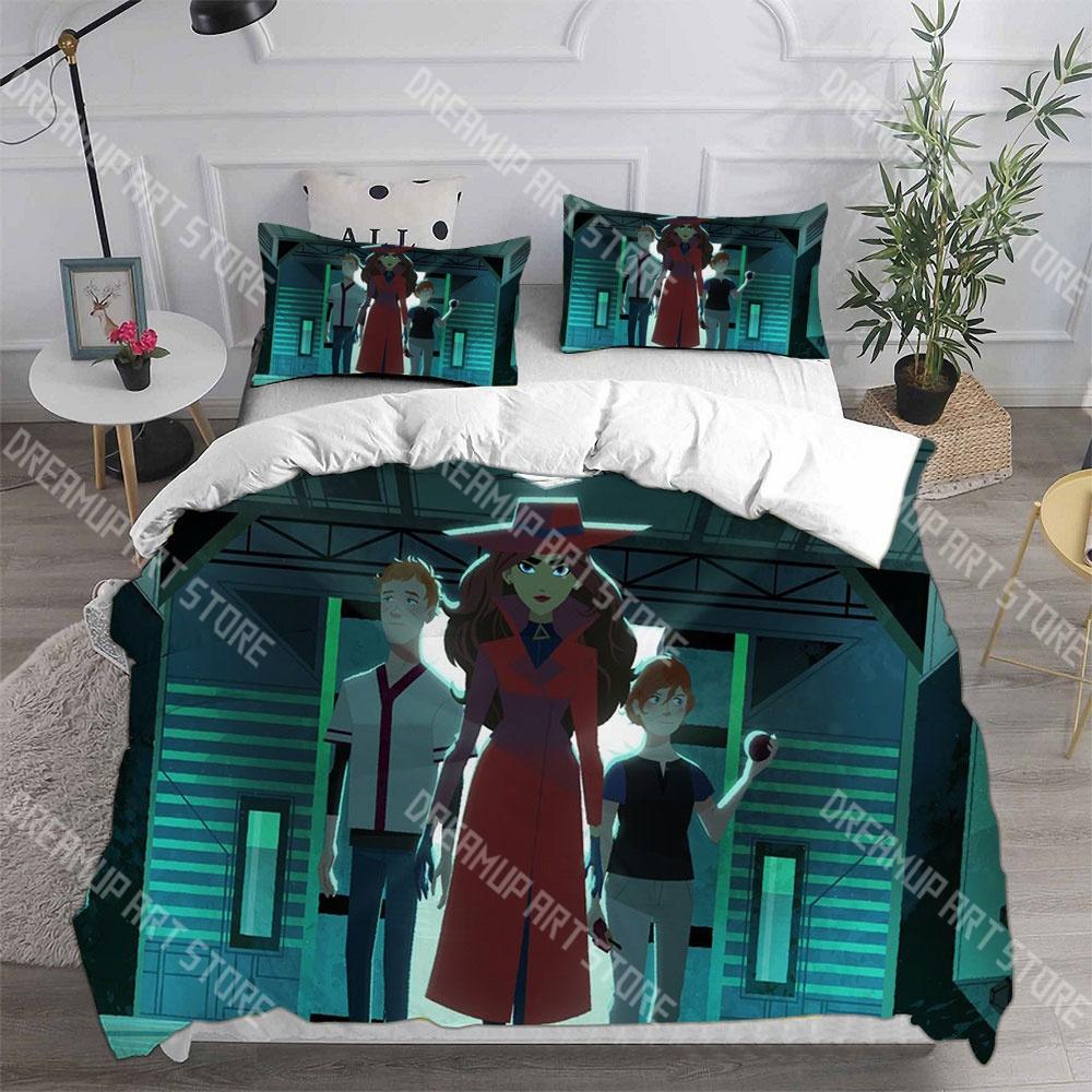 Set Biancheria da Letto Cartone Animato Moda Carmen Sandiego Singolo Gemello Matrimoniale Queen King Size Set Letto Set Copripiumino Set Lenzuola Camera da Letto Bambini