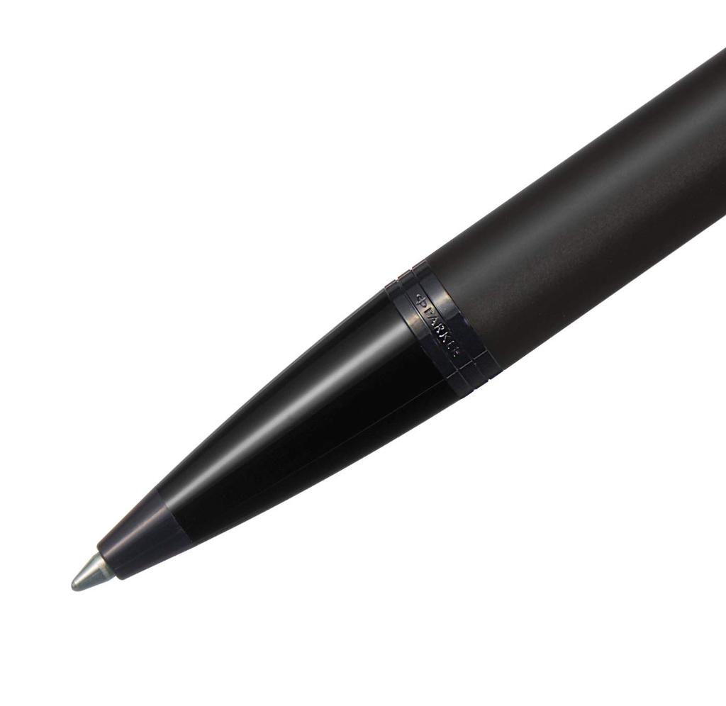 Шариковая ручка PARKER IM Matte Black BT со средним кончиком в подарочной коробке. Оригинальный импортный продукт 2127897Z. На масляной основе.