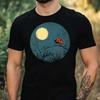 T-Shirt Herren Marienkäfer Im Mondlicht Motiv Baumwolle Größe XS Bis 5XL