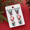 Горячая Распродажа Новая Рождественская Серия Деревянные Серьги Рождественская Елка Колокольчики Снеговик Серьги-Пуссеты Набор