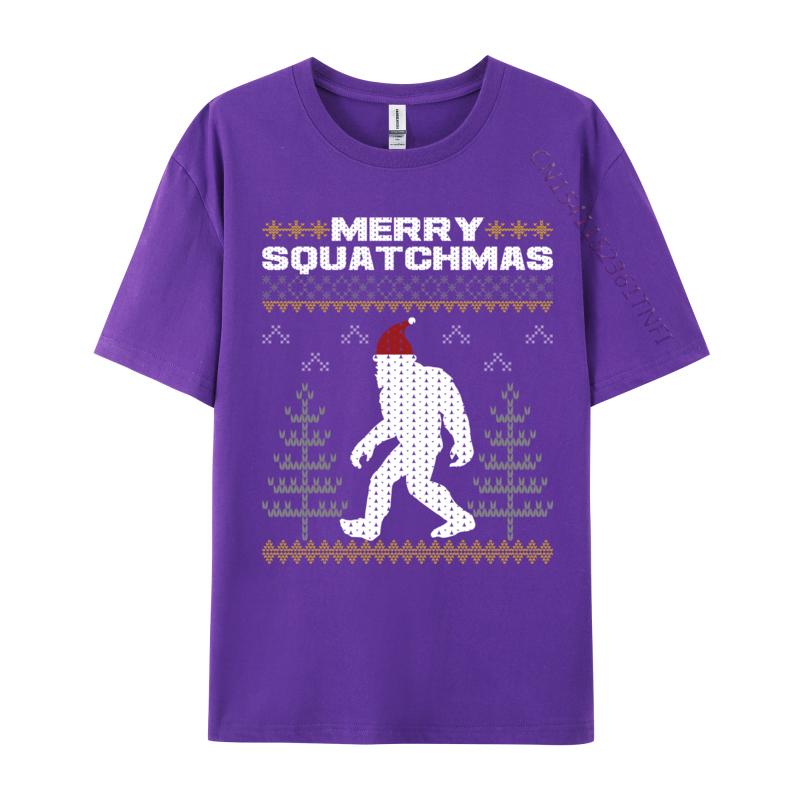 Merry Squatchmas Bigfoot Ugly Christmas Sweater TShirt New Coming Unisex T Shirt All Cotton T Shirt Casual TeeShirt