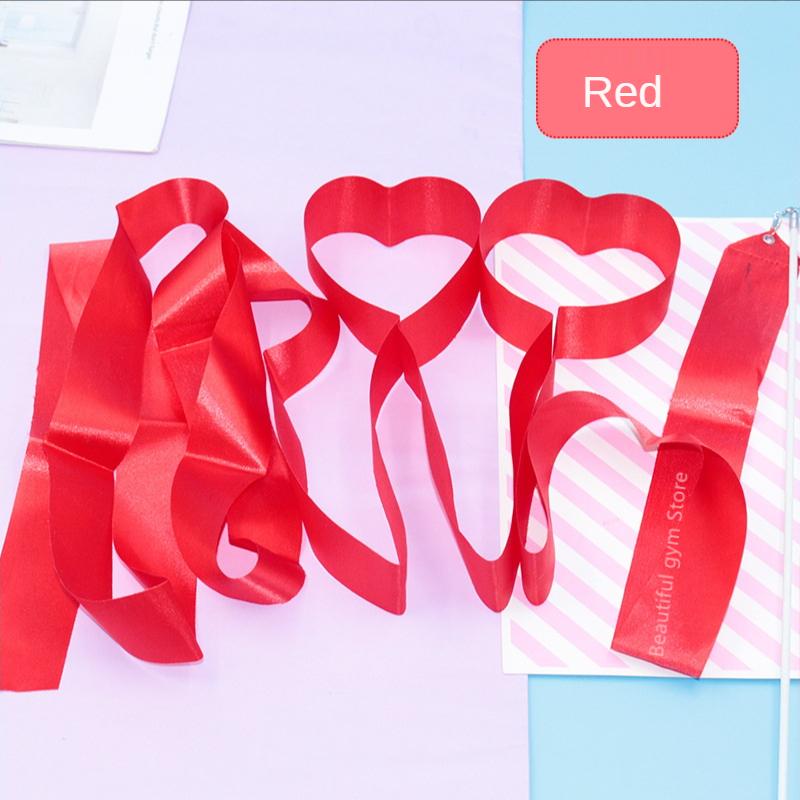 2M 4M  Colorful Gym Ribbons Dance Ribbon Rhythmic Art Gymnastics Ballet Streamer Twirling Rod Rainbow Stick Training