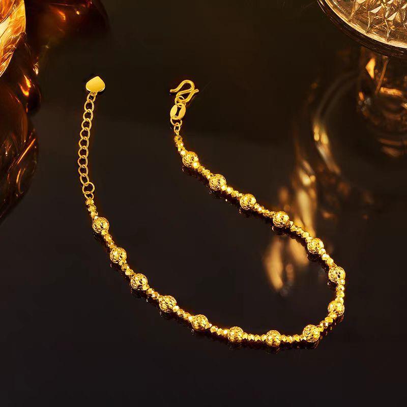 Luxury 24K 9999 Pure Gold Real Gold Women's Disco Ball Bracelet Cat's Eye Bracelet