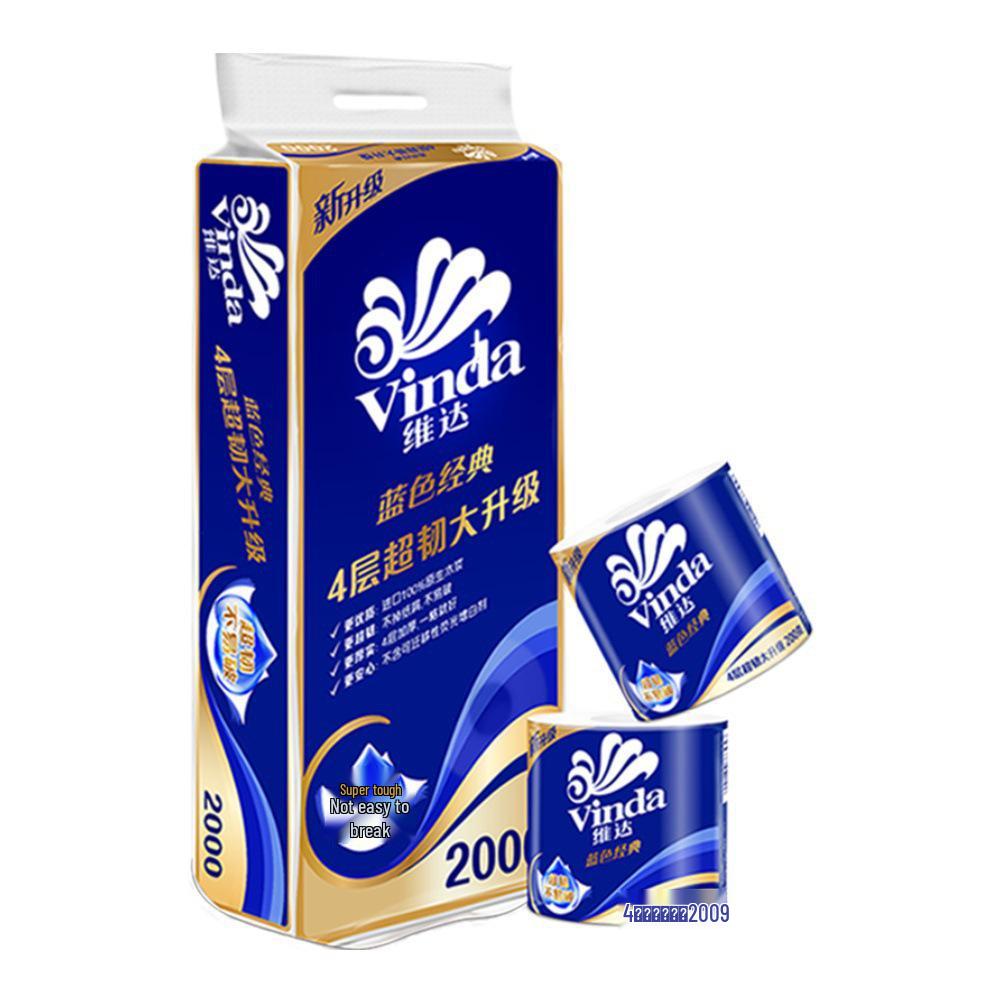 Бумажные полотенца Vinda Classic Blue: 200 г, Национальный стиль: 180 г, Супер Прочный: 130 г, Туалетная бумага с втулкой: 140 г.