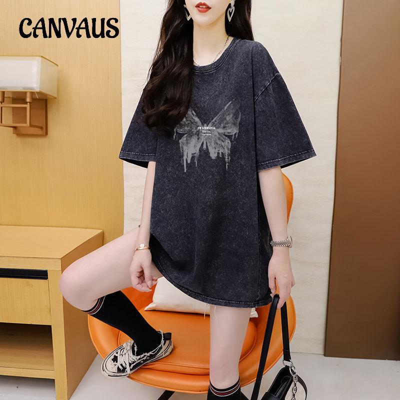 Женская свободная футболка с короткими рукавами Wash To Do Old, весенне-летняя футболка, топ