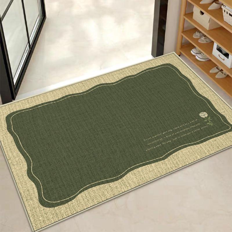 Моющиеся нескользящие коврики для двери: Абсорбирующее резиновое полотно для ванной комнаты, туалета, кухни