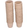 50Pcs 6cm Round Peat Pots Degradable Plant Seedling Nursery Cup Planting Accessory