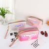 Fashion Mermaid Pattern PU Leather Cute Lovely Cosmetic Bag Laser Bag Makeup Bag Storage Bag