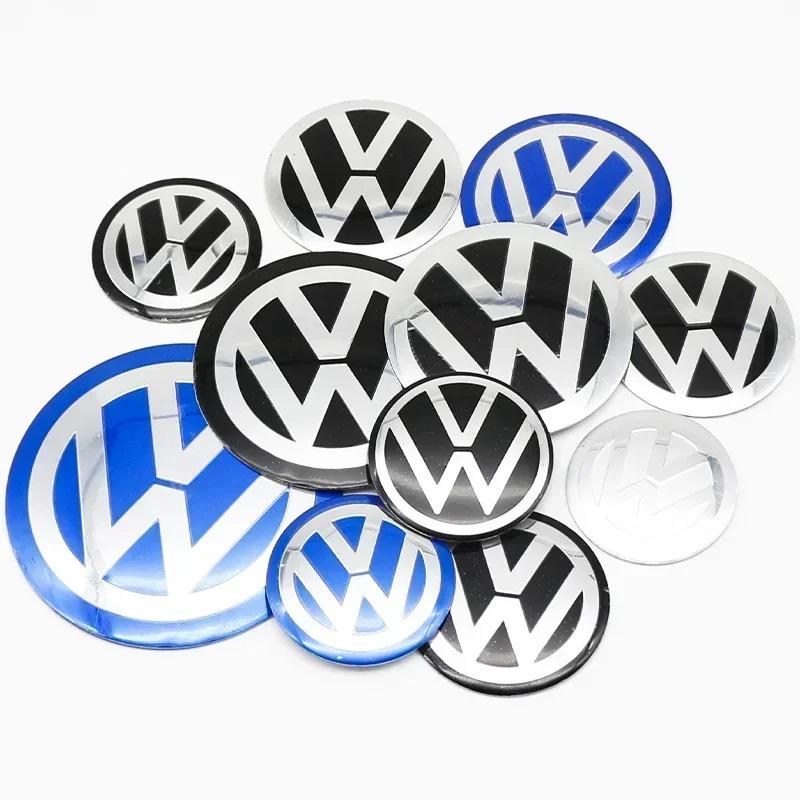 4Pcs 56/60/65/70/75/80/90/100/120mm 3D Car Wheel Stickers Center Hub Cap Emblem Badge Decal For VW GTI Polo Golf 4 5 6 7 Passat 6SDA
