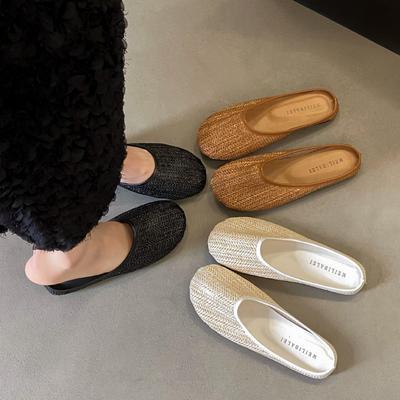 2025 Французский Сяосянфэн маленькая фея нежное вечернее красное платье один педаль бант темперамент крутые тапочки