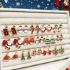 Xiaomi 30PCS Women's Fashion Christmas Earring Set, Gingerbread Man Snowflake Christmas Tree Exquisite Drip Oil Pendant Earrings