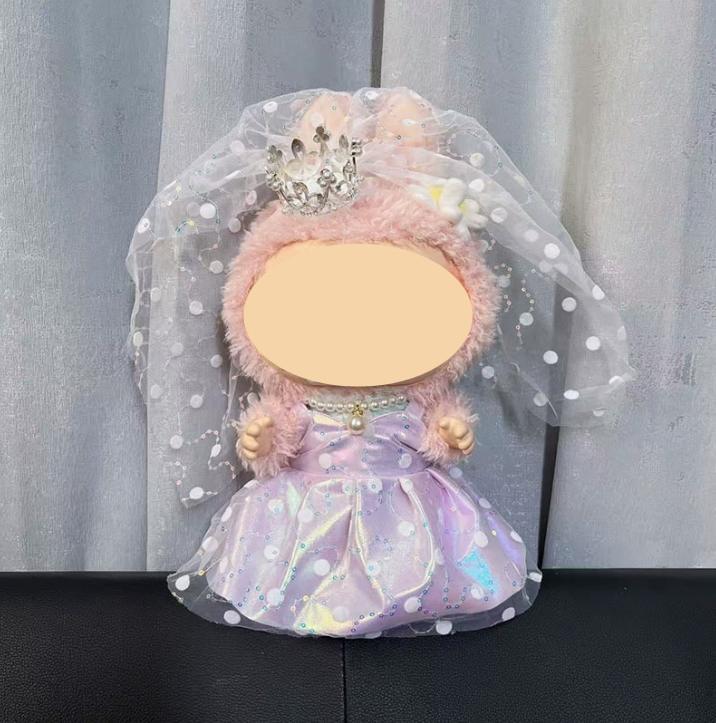 [Cloth Only] 38cm Doll Clothes Suit Wedding Dress Set Ideal Gift for Kids & Adults Doll Accessory