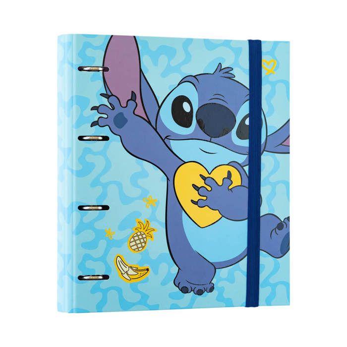 Classeur A4 - Disney - Stitch Tropical - 4 anneaux - Élastique - 32x27,5 cm