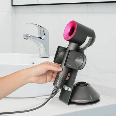 Подставка для фена настольная Dyson металлическая вешалка вертикальная полка для фена на туалетном столике без сверления настольный кронштейн для фена