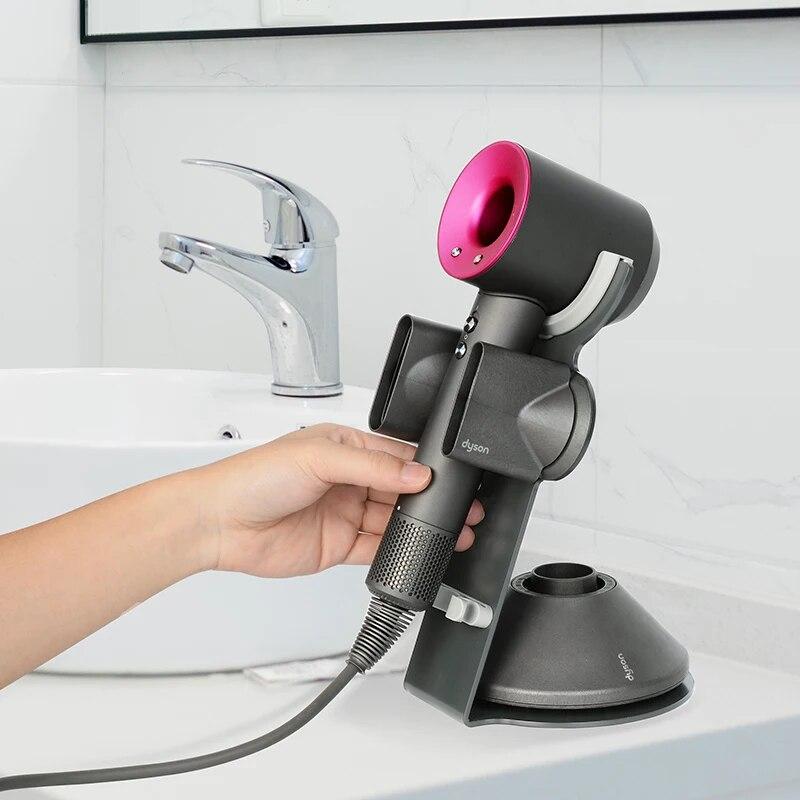 Hair Dryer Rack Table Top Dyson Metal Hanger Vertical Hair Dryer Shelf On Dressing Table No Punching Desk Blow Dryer Bracket
