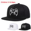 Детская вышитая бейсболка GamePad для уличных танцев, хип-хопа, кепка с плоским козырьком, весна-осень, для отдыха на открытом воздухе, дорожные аксессуары для мальчиков и девочек