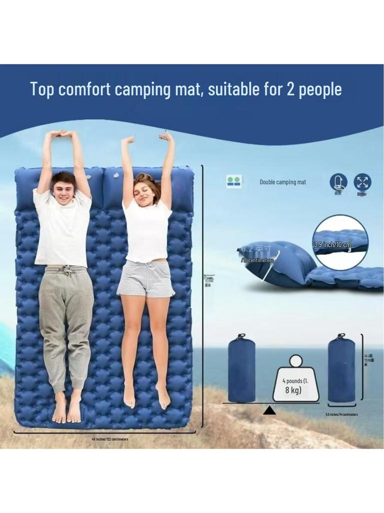 Z5J Foot-Pump Self-Inflating Double Outdoor Mattress