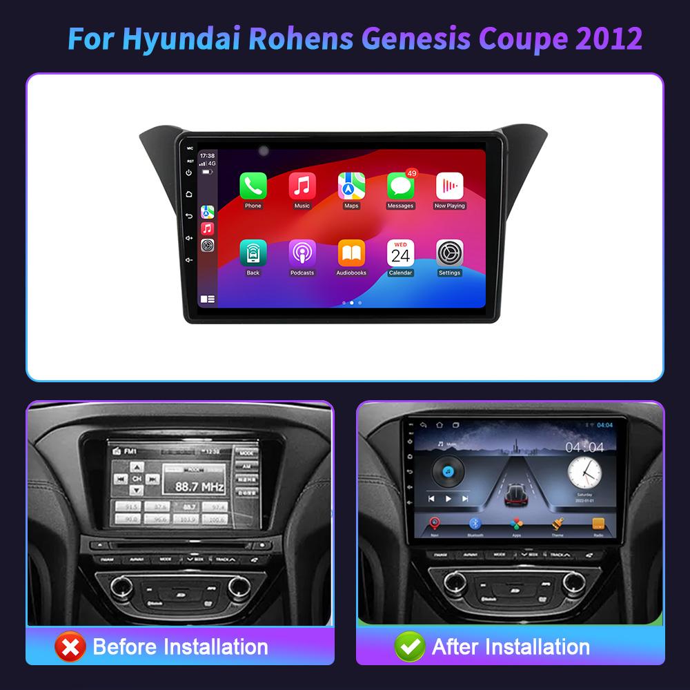 Carplay android auto для Hyundai Rohens Coupe2012 Car Radio Multimedia Video Navigation для автомобильной навигации auto car camera video