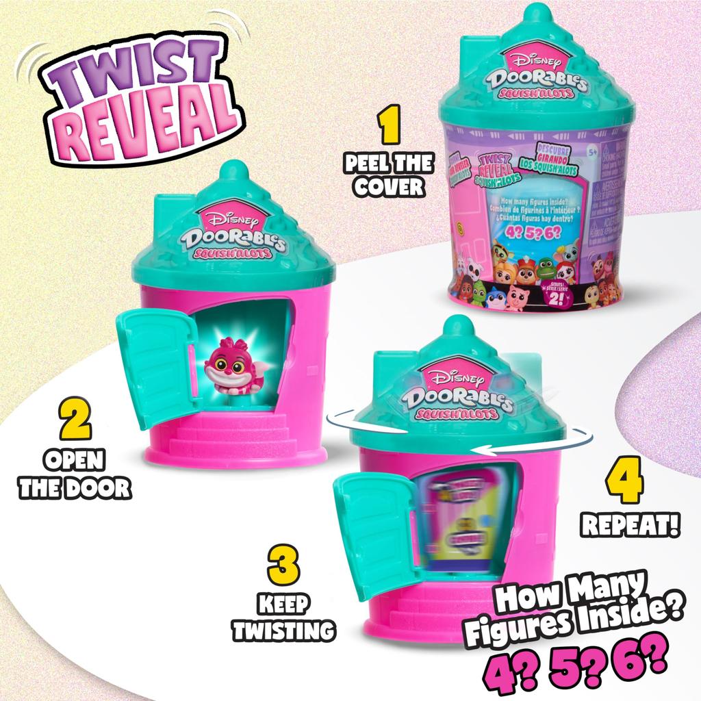 Just Play Disney Doorables Series 2 Коллекционные фигурки Фигурки Игрушки для детей 5 лет и 44799 Squish'Alots 1" 4-6 Up,