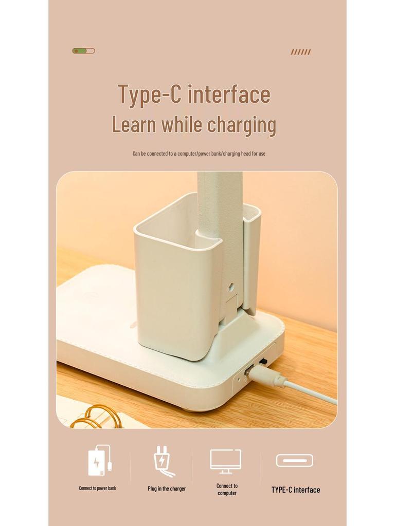 Dual-Use Eye Protection Desk Lamp for Study & Bedroom