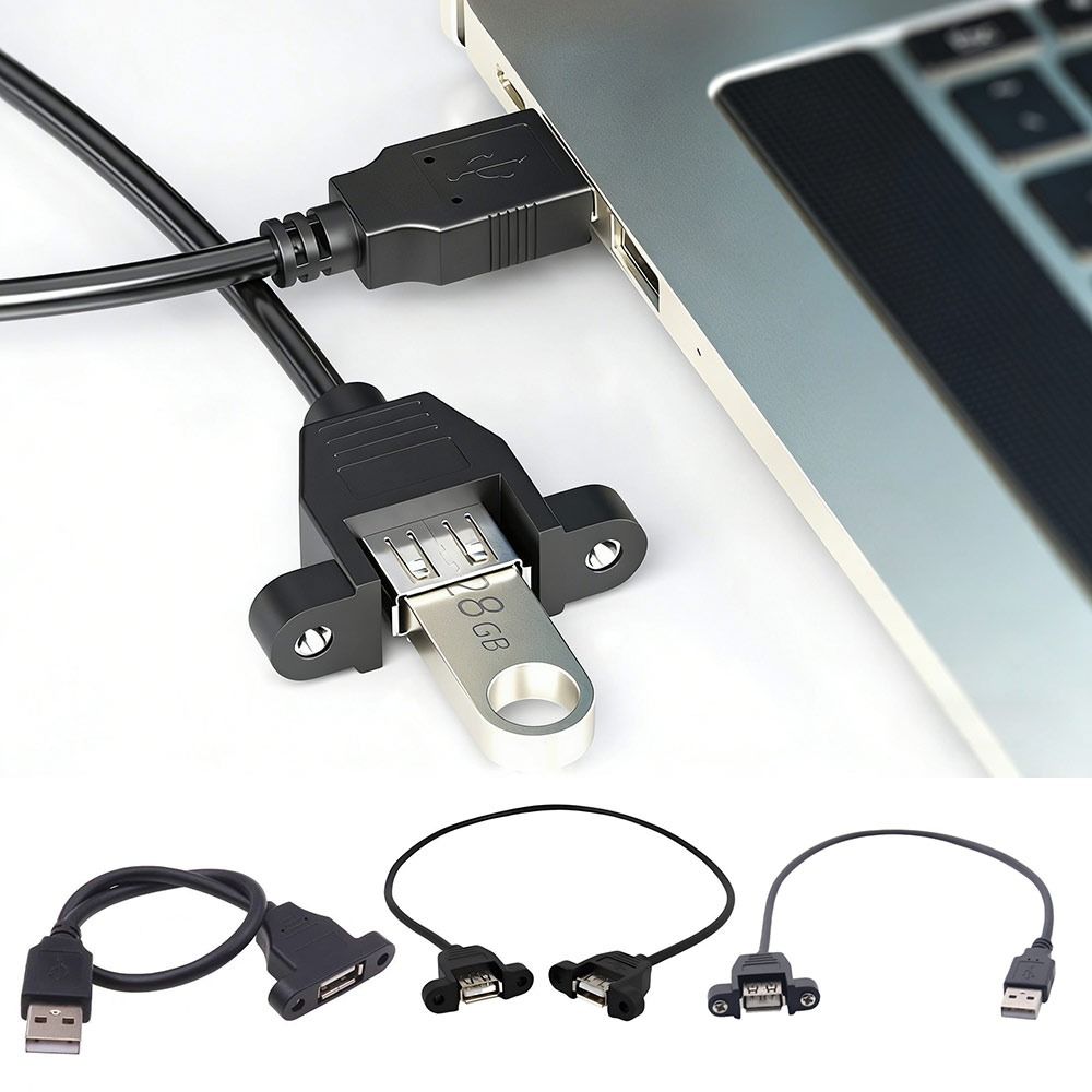 28AWG USB Extension Cable Copper Core Panel Mounting Cable Data Transfer Cable  Industrial Control