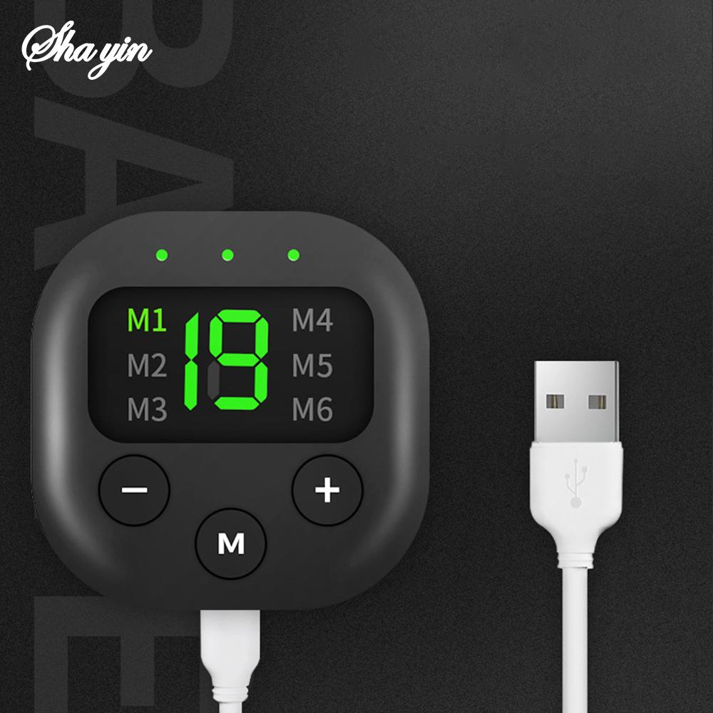 Электрический USB-массажный бандаж для коррекции фигуры EMS - Тренировочный массажер для мышц живота, 19-сантиметровый бандаж с графеновой вставкой для стимуляции мышц.