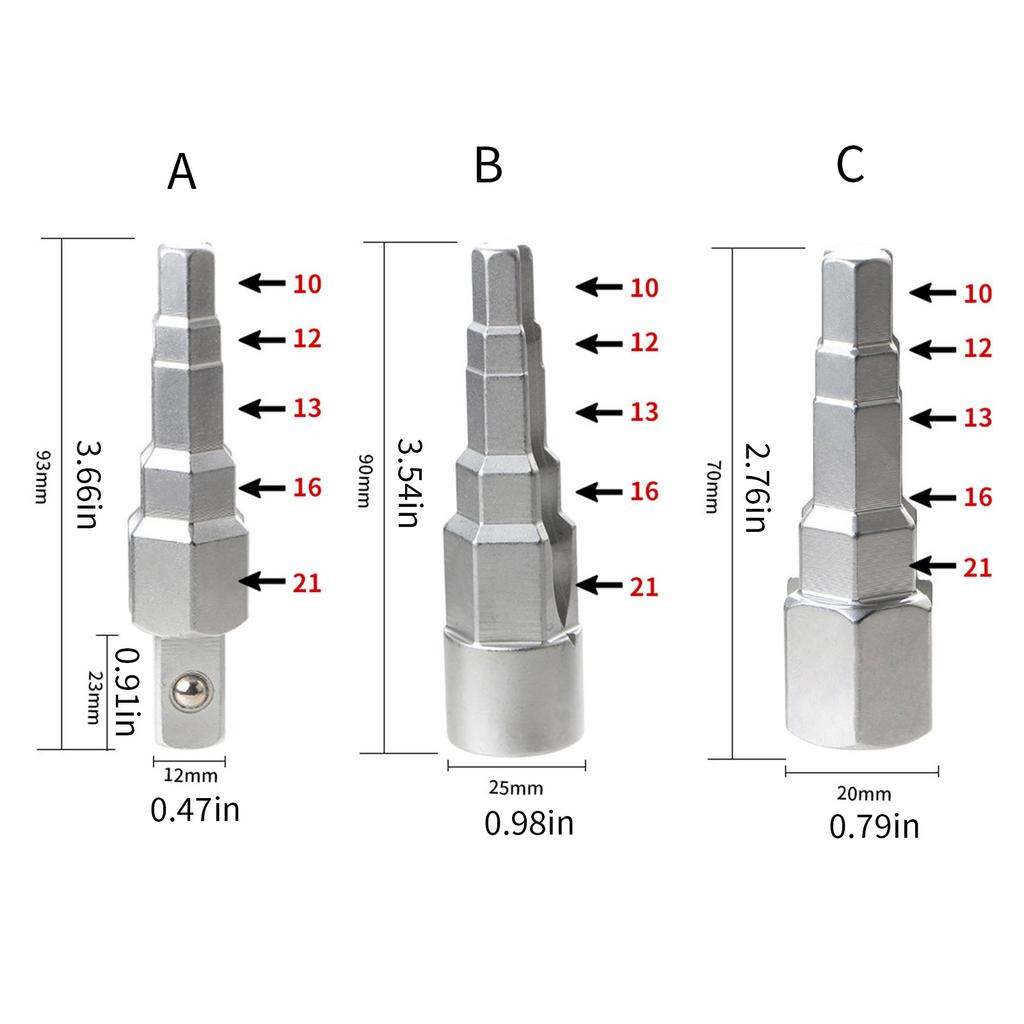 1/2 3/8 Привод Универсальная Пагода Головка Клапаны Соединения 5 Ступенчатый Ступенчатый Радиаторный Ключ Клапаны Проушины Ремонт