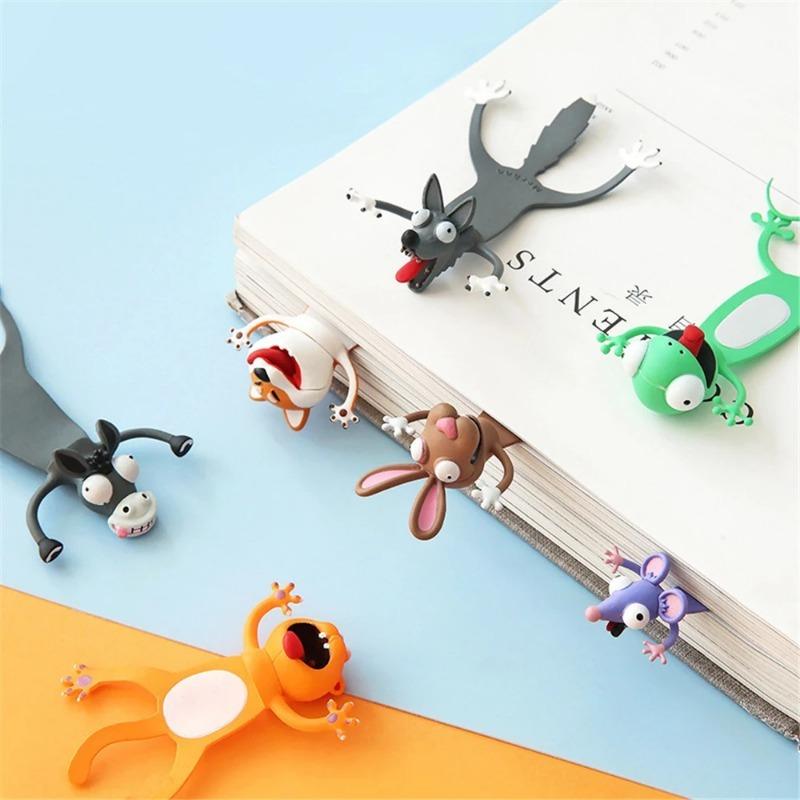 Новейшие Панда Шиба Ину Забавные Креативные ПВХ Закладки для книг 3D Закладки для книг Мультяшные животные Закладки для книг Тюлени Осьминог Школьные принадлежности
