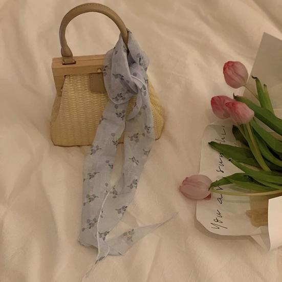 Повязка на голову, стильный цветочный принт, цветной женский платок, дорожная подставка для фото, платок из искусственного шелка, аксессуар для одежды