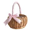 Woven Flower Basket Rattan Storage Basket Flower Girl Hand Basket Handmade Flower Basket For Home Wedding Decor