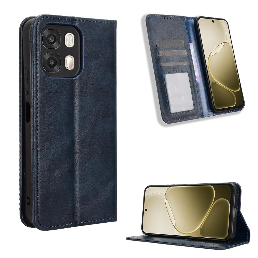 Flip Cover For OPPO A6 / OPPO A6S Leather Case [Flip Vintage Leather] Shockproof Durable Retro Phone Case