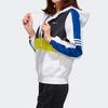adidas neo Women's Woven Color-Blocked Hooded Windbreaker Jacket White/Black/Yellow/Blue FK9955
