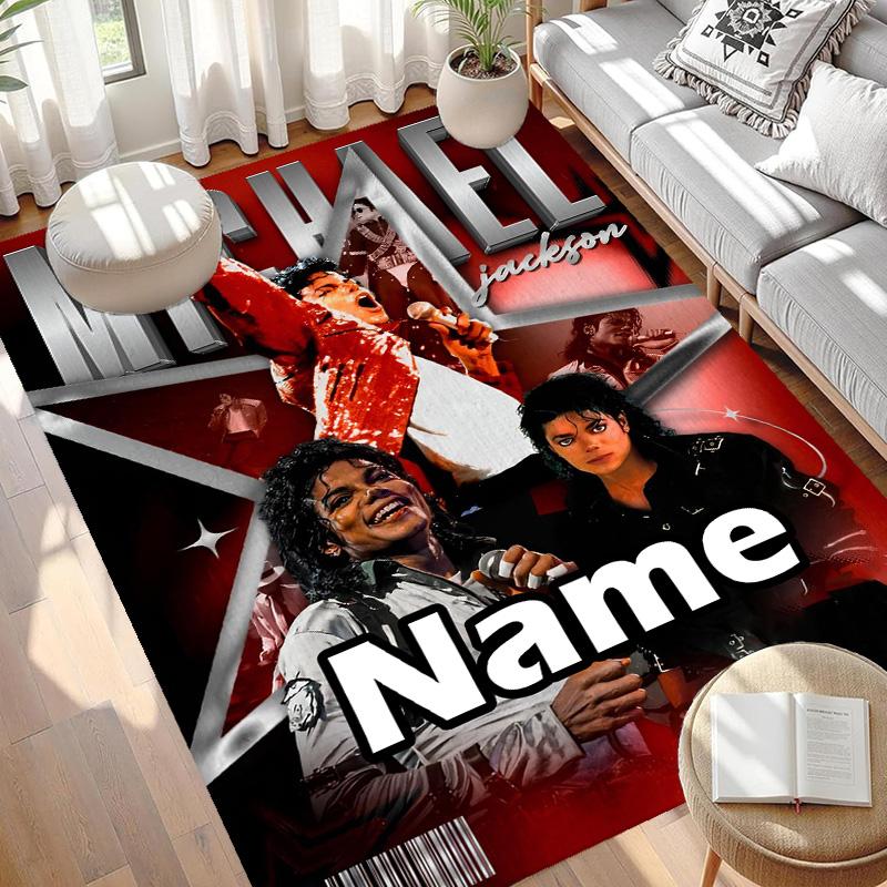 Custom Name Personalized American singer Print Carpet, Versatile Home Decor Rug, for Playroom, Apartment, Balcony, Entryway, Hallway Gift