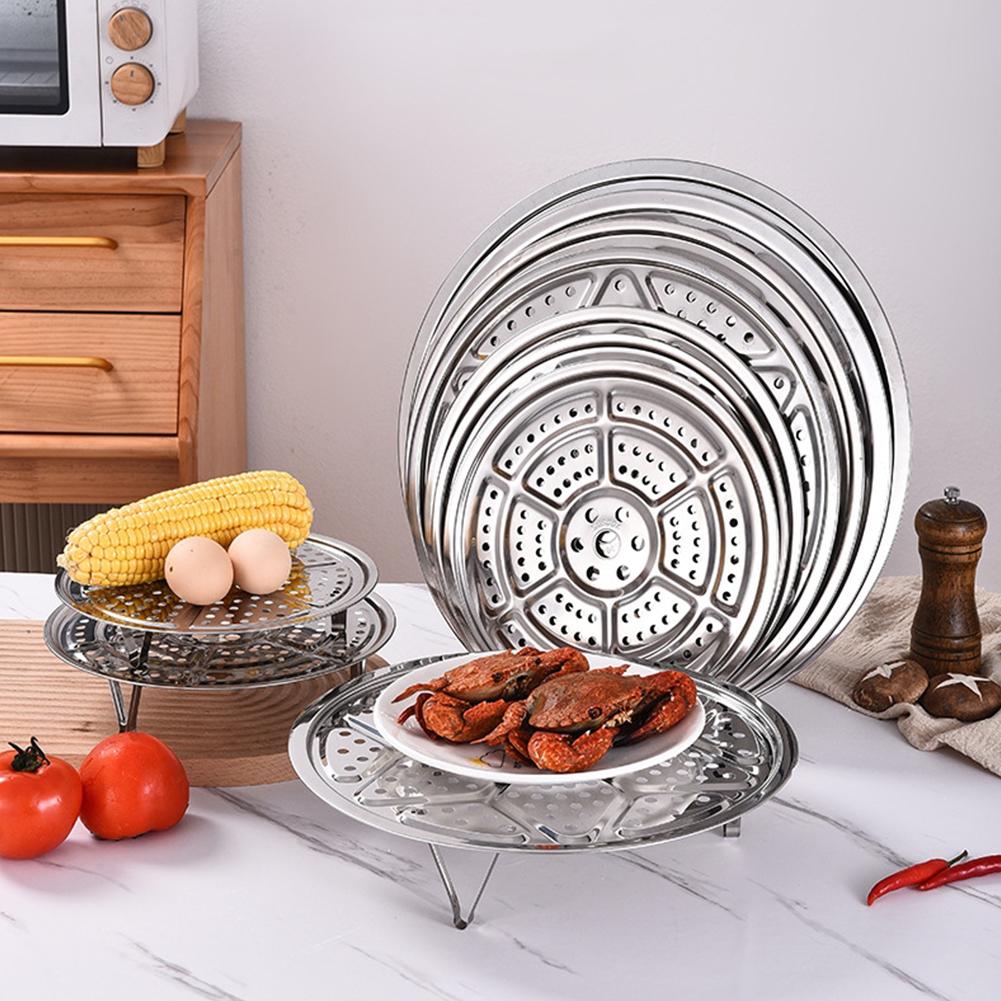 Steamer Tray Round Steamer Rack Steaming Plate Steamer Tray 15.5cm-39cm 304 Stainless Steel Cookercanner Accessories